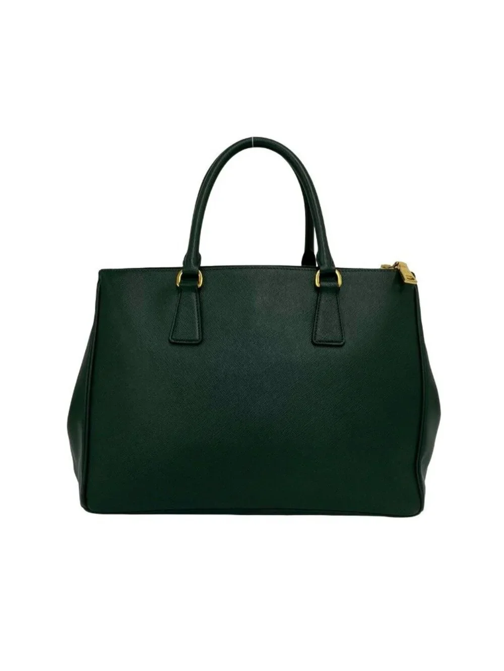 Prada Leather 2-Way Shoulder Bag Tote Green